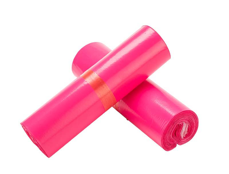 兴文玫红色快递袋-02